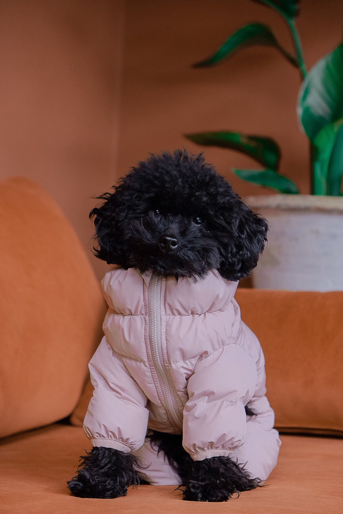 Cushy Puffer Onesie - Cherry Blossom